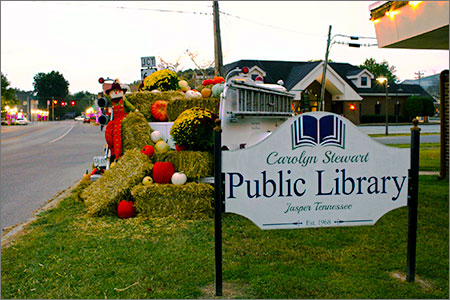 Carolyn Sewart Public Lirary Sign